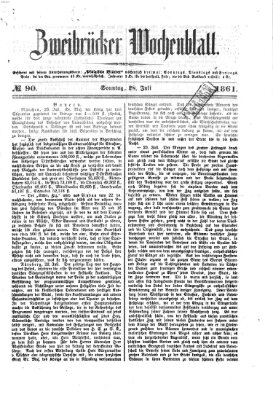 Zweibrücker Wochenblatt Sonntag 28. Juli 1861