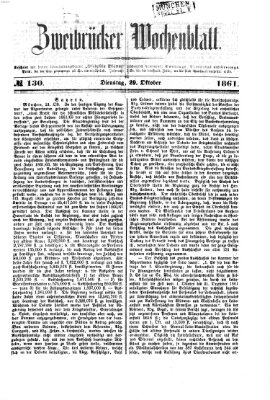 Zweibrücker Wochenblatt Dienstag 29. Oktober 1861