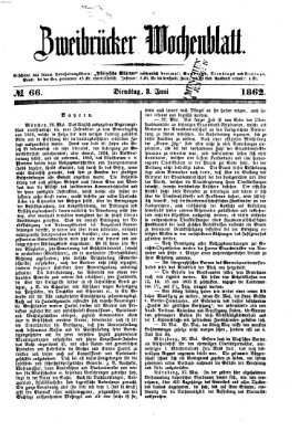 Zweibrücker Wochenblatt Dienstag 3. Juni 1862