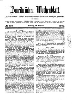 Zweibrücker Wochenblatt Sonntag 26. Oktober 1862