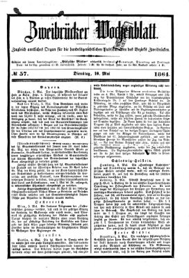 Zweibrücker Wochenblatt Dienstag 10. Mai 1864