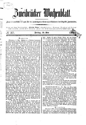 Zweibrücker Wochenblatt Freitag 12. Mai 1865