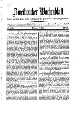 Zweibrücker Wochenblatt Freitag 11. Mai 1866