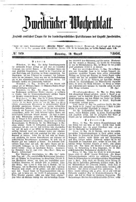 Zweibrücker Wochenblatt Sonntag 19. August 1866