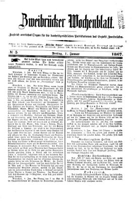 Zweibrücker Wochenblatt Freitag 11. Januar 1867