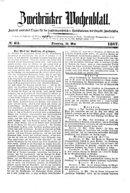 Zweibrücker Wochenblatt Dienstag 14. Mai 1867