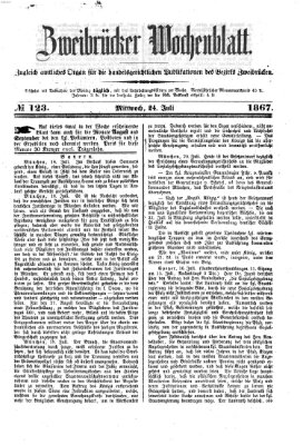 Zweibrücker Wochenblatt Mittwoch 24. Juli 1867