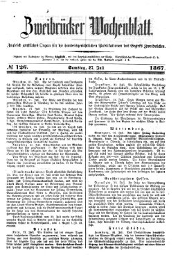 Zweibrücker Wochenblatt Samstag 27. Juli 1867