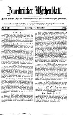 Zweibrücker Wochenblatt Samstag 14. September 1867