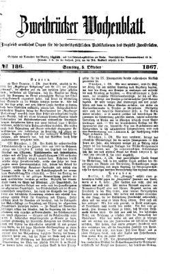 Zweibrücker Wochenblatt Samstag 5. Oktober 1867