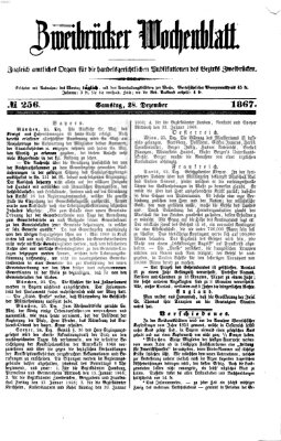 Zweibrücker Wochenblatt Samstag 28. Dezember 1867