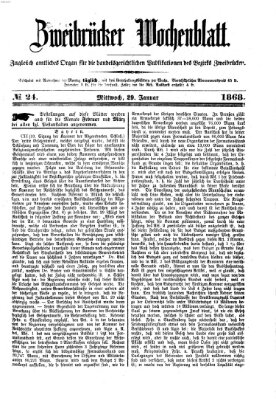 Zweibrücker Wochenblatt Mittwoch 29. Januar 1868