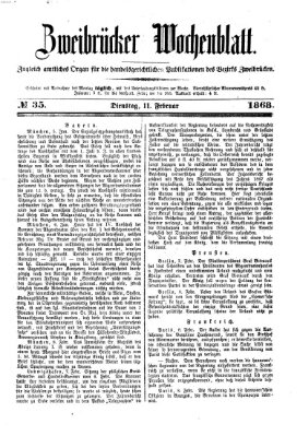 Zweibrücker Wochenblatt Dienstag 11. Februar 1868