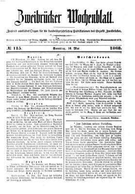 Zweibrücker Wochenblatt Samstag 16. Mai 1868