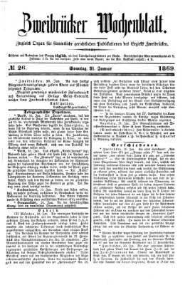 Zweibrücker Wochenblatt Sonntag 31. Januar 1869