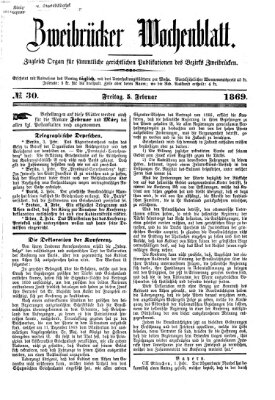 Zweibrücker Wochenblatt Freitag 5. Februar 1869