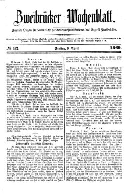 Zweibrücker Wochenblatt Freitag 9. April 1869