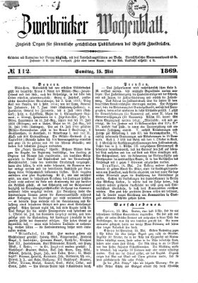 Zweibrücker Wochenblatt Samstag 15. Mai 1869