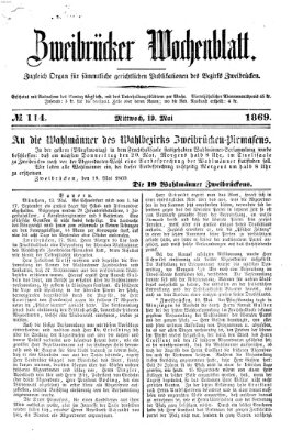 Zweibrücker Wochenblatt Mittwoch 19. Mai 1869