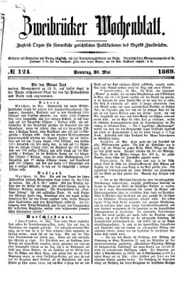 Zweibrücker Wochenblatt Sonntag 30. Mai 1869