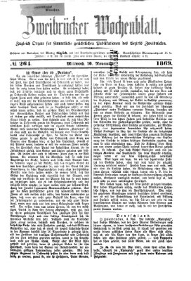 Zweibrücker Wochenblatt Mittwoch 10. November 1869