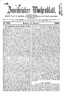 Zweibrücker Wochenblatt Sonntag 14. November 1869