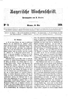 Bayerische Wochenschrift (Süddeutsche Zeitung) Samstag 28. Mai 1859