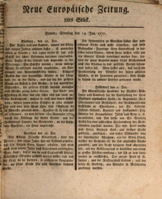 Neue europäische Zeitung Dienstag 14. Januar 1777