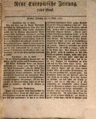 Neue europäische Zeitung Dienstag 6. Mai 1777