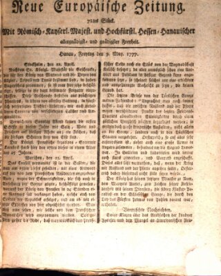 Neue europäische Zeitung Freitag 9. Mai 1777