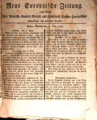 Neue europäische Zeitung Montag 12. Mai 1777