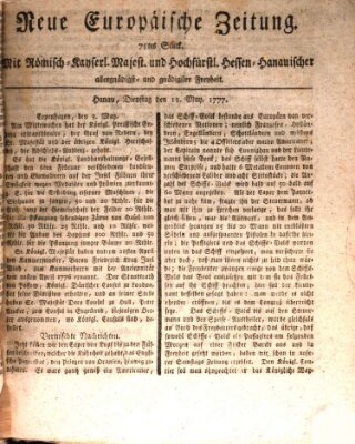 Neue europäische Zeitung Dienstag 13. Mai 1777