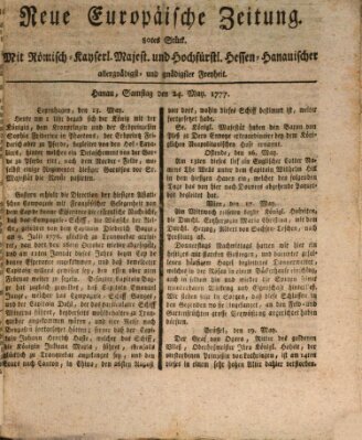 Neue europäische Zeitung Samstag 24. Mai 1777