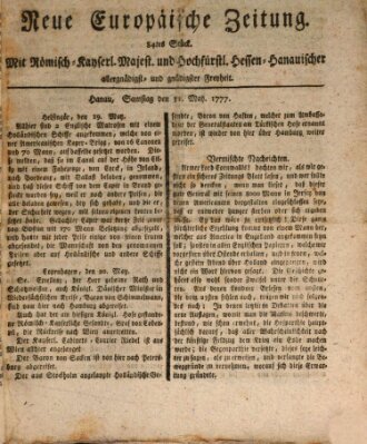 Neue europäische Zeitung Samstag 31. Mai 1777