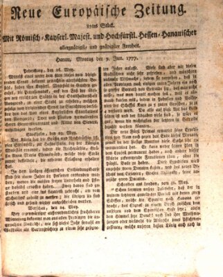 Neue europäische Zeitung Montag 9. Juni 1777