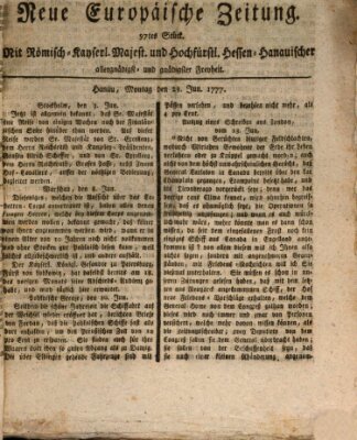 Neue europäische Zeitung Montag 23. Juni 1777