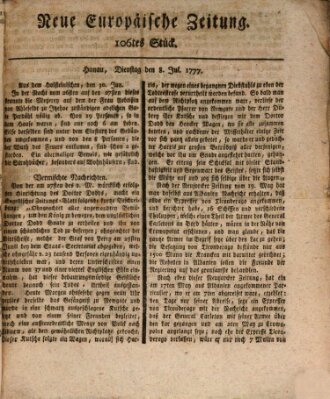 Neue europäische Zeitung Dienstag 8. Juli 1777