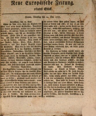 Neue europäische Zeitung Dienstag 14. Oktober 1777