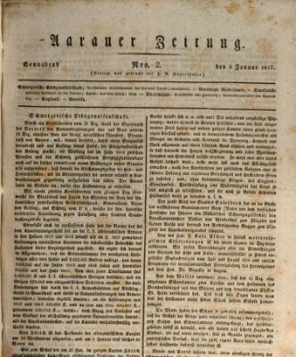 Aarauer Zeitung Samstag 4. Januar 1817