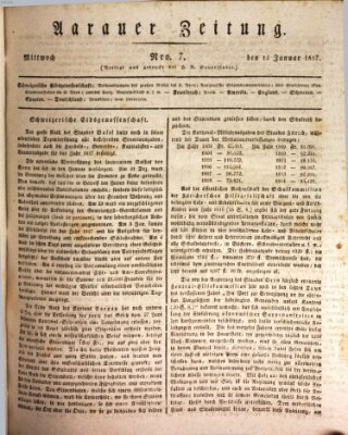 Aarauer Zeitung Mittwoch 15. Januar 1817