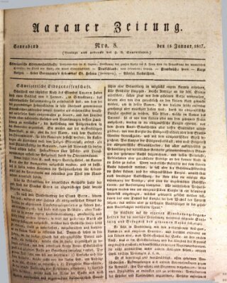 Aarauer Zeitung Samstag 18. Januar 1817