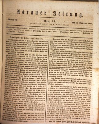 Aarauer Zeitung Mittwoch 29. Januar 1817