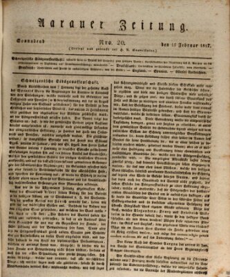 Aarauer Zeitung Samstag 15. Februar 1817