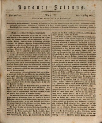 Aarauer Zeitung Samstag 8. März 1817