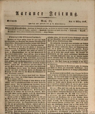 Aarauer Zeitung Mittwoch 12. März 1817