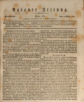 Aarauer Zeitung Samstag 22. März 1817