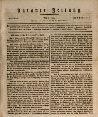 Aarauer Zeitung Mittwoch 2. April 1817