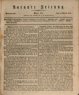 Aarauer Zeitung Samstag 12. April 1817