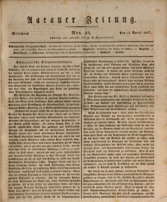 Aarauer Zeitung Mittwoch 16. April 1817