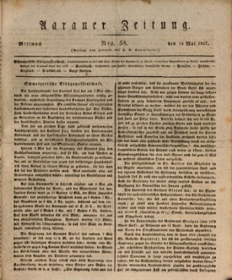 Aarauer Zeitung Mittwoch 14. Mai 1817